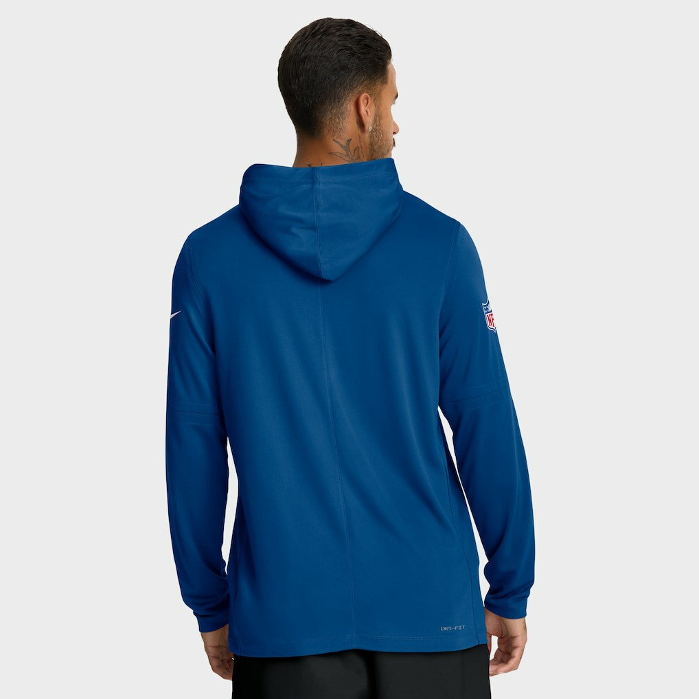 Indianapolis Colts Sideline Pure Fury Performance Long Sleeve Hoodie T-Shirt - Royal - Nike