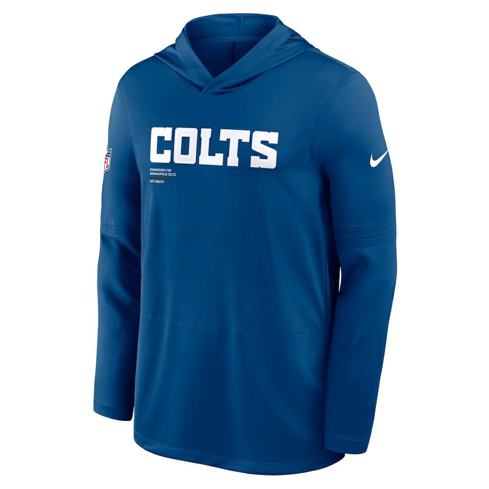 Indianapolis Colts Sideline Pure Fury Performance Long Sleeve Hoodie T-Shirt - Royal - Nike