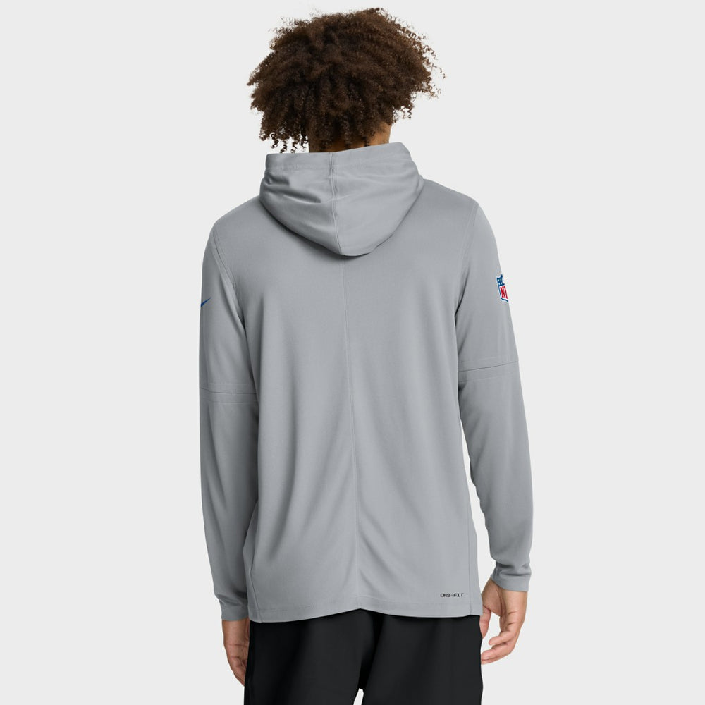 Detroit Lions Sideline Pure Fury Performance Long Sleeve Hoodie T-Shirt - Gray - Nike