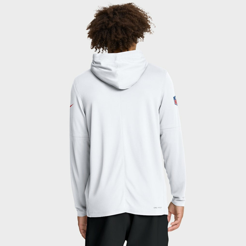Kansas City Chiefs Sideline Pure Fury Performance Long Sleeve Hoodie T-Shirt - White - Nike