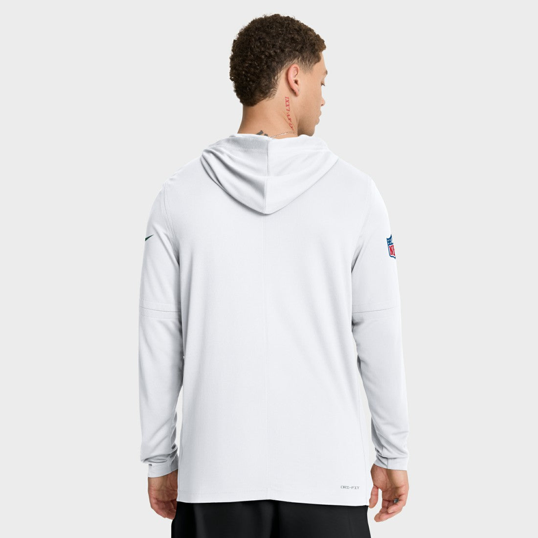 Green Bay Packers Sideline Pure Fury Performance Long Sleeve Hoodie T-Shirt - White - Nike