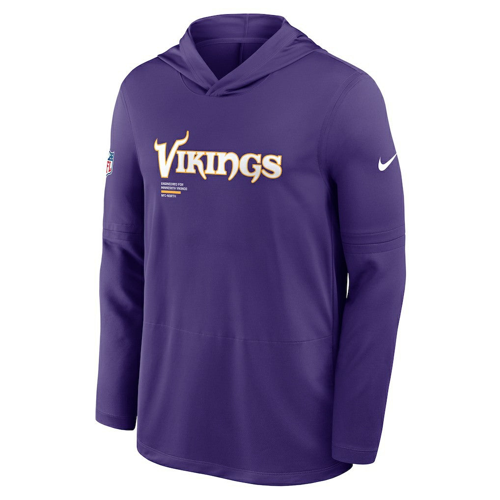 Minnesota Vikings Sideline Pure Fury Performance Long Sleeve Hoodie T-Shirt - Purple - Nike