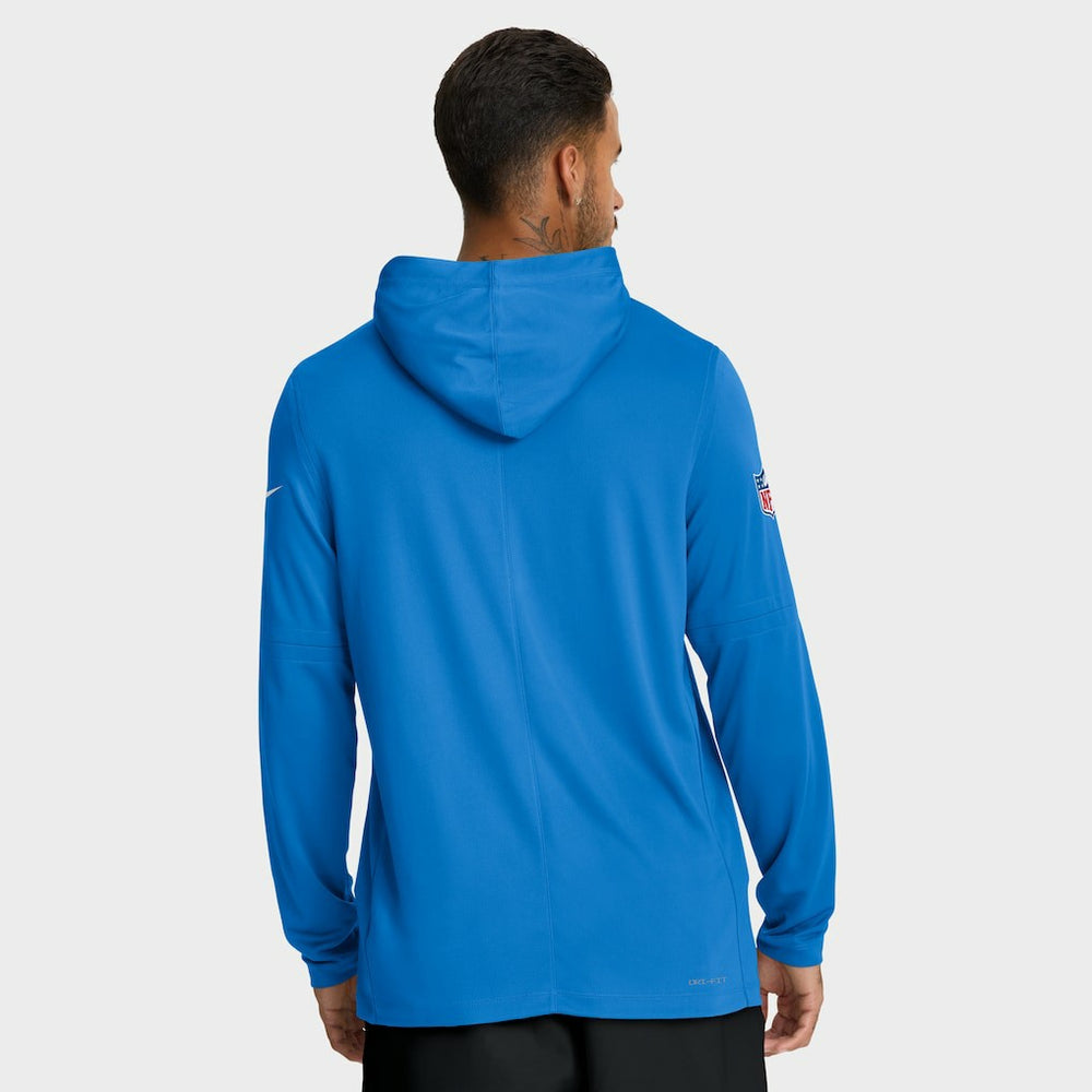 Los Angeles Chargers Sideline Pure Fury Performance Long Sleeve Hoodie T-Shirt - Powder Blue - Nike
