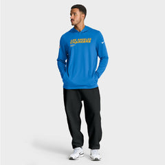 Los Angeles Chargers Sideline Pure Fury Performance Long Sleeve Hoodie T-Shirt - Powder Blue - Nike