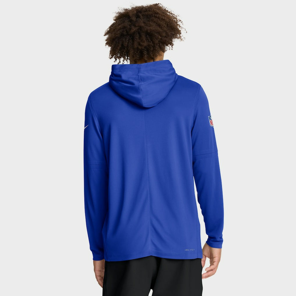 Los Angeles Rams Sideline Pure Fury Performance Long Sleeve Hoodie T-Shirt - Royal - Nike