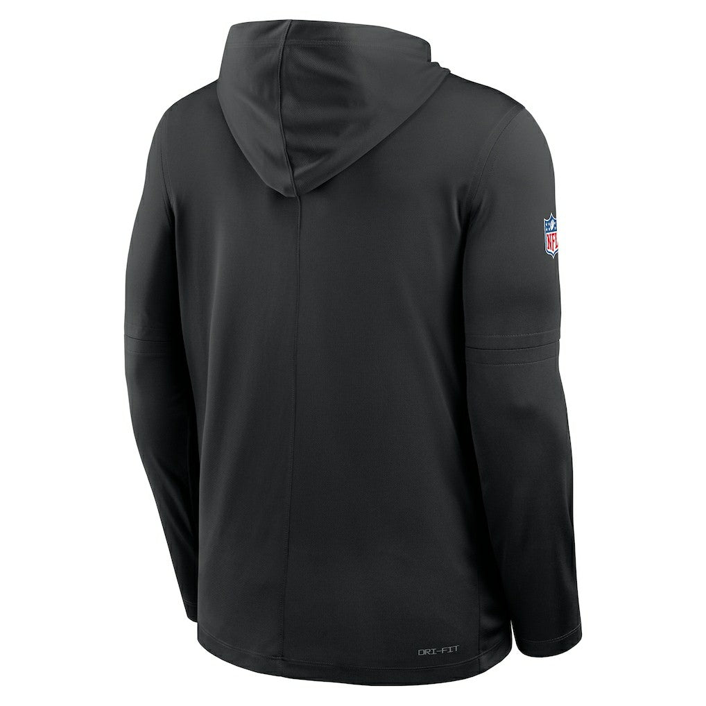 New Orleans Saints Sideline Pure Fury Performance Long Sleeve Hoodie T-Shirt - Black - Nike
