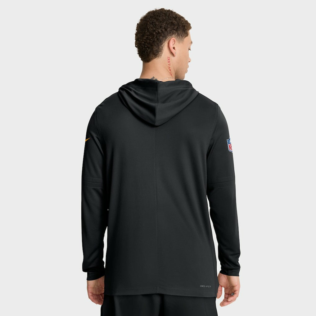 Pittsburgh Steelers Sideline Pure Fury Performance Long Sleeve Hoodie T-Shirt - Black - Nike