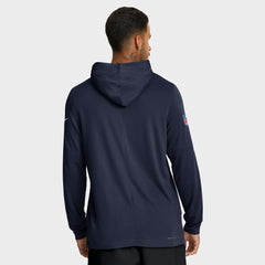 Seattle Seahawks Sideline Pure Fury Performance Long Sleeve Hoodie T-Shirt - College Navy - Nike