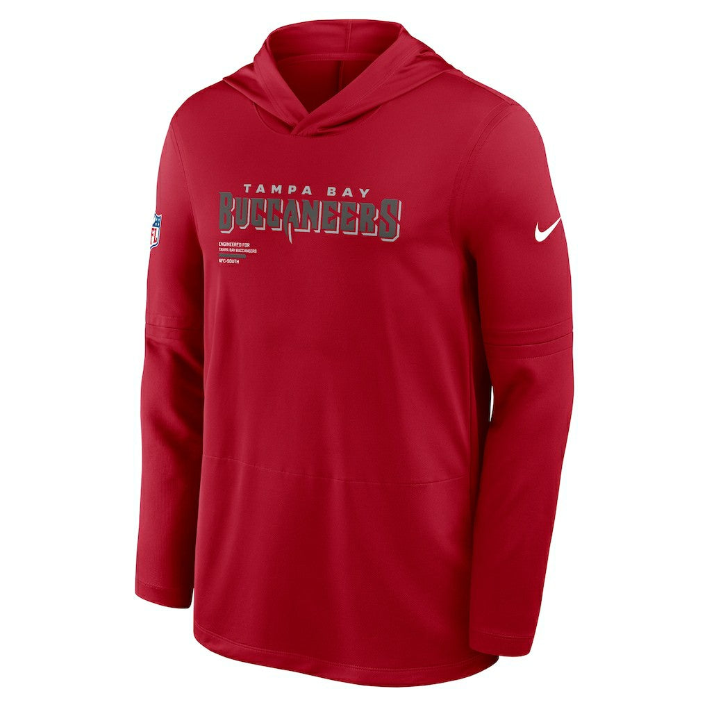 Tampa Bay Buccaneers Sideline Pure Fury Performance Long Sleeve Hoodie T-Shirt - Red - Nike