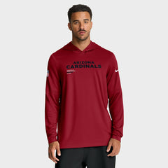 Arizona Cardinals Sideline Pure Fury Performance Long Sleeve Hoodie T-Shirt - Cardinal - Nike