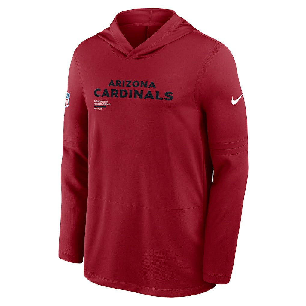 Arizona Cardinals Sideline Pure Fury Performance Long Sleeve Hoodie T-Shirt - Cardinal - Nike