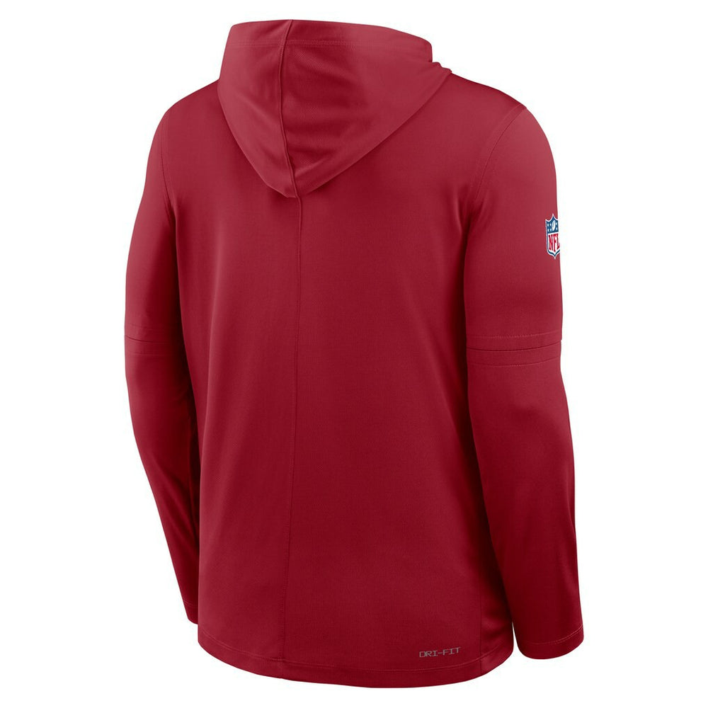 Arizona Cardinals Sideline Pure Fury Performance Long Sleeve Hoodie T-Shirt - Cardinal - Nike