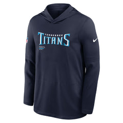 Tennessee Titans Sideline Pure Fury Performance Long Sleeve Hoodie T-Shirt - Navy - Nike
