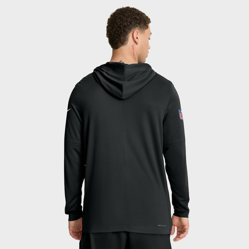 Washington Commanders Sideline Pure Fury Performance Long Sleeve Hoodie T-Shirt - Black - Nike