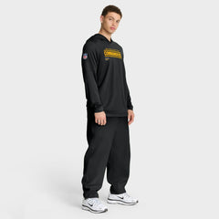 Washington Commanders Sideline Pure Fury Performance Long Sleeve Hoodie T-Shirt - Black - Nike