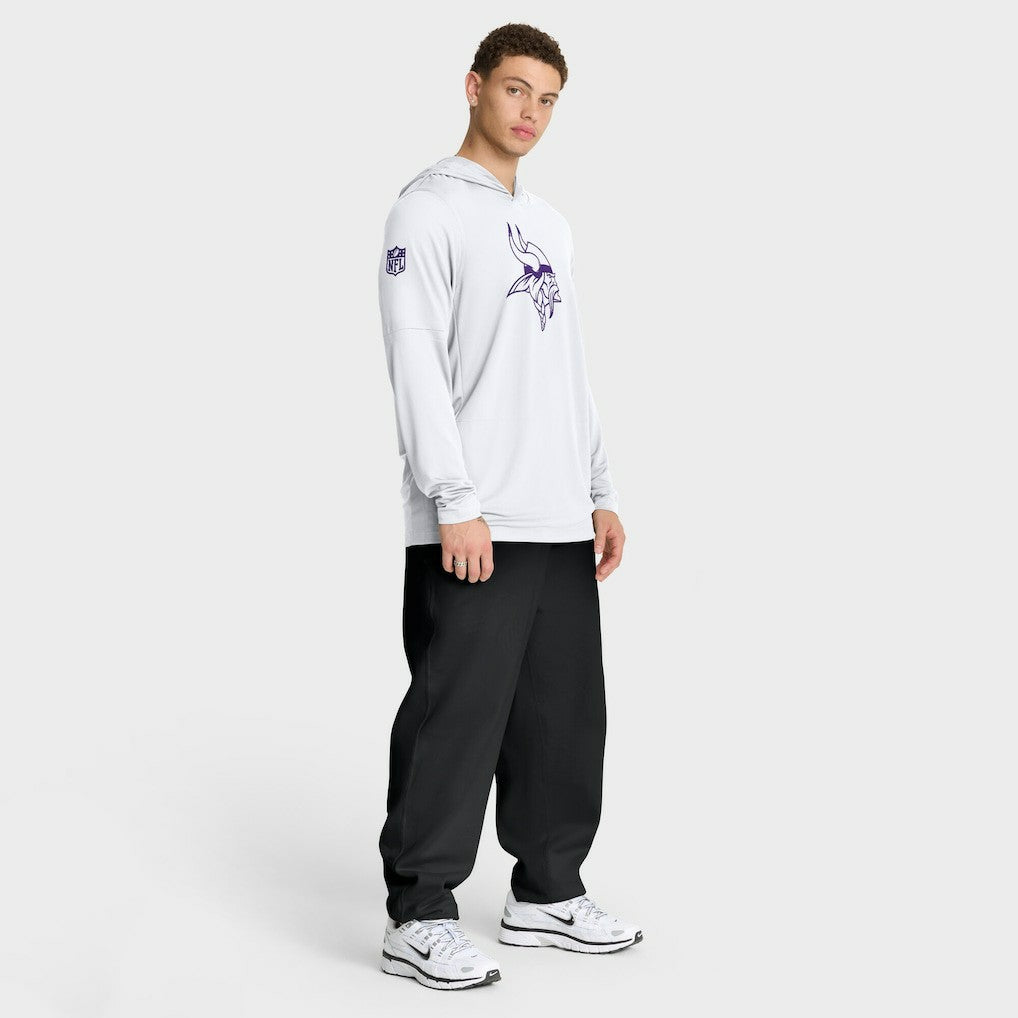 Minnesota Vikings Sideline Option Read Dri-FIT Long Sleeve Hoodie T-Shirt  - White - Nike