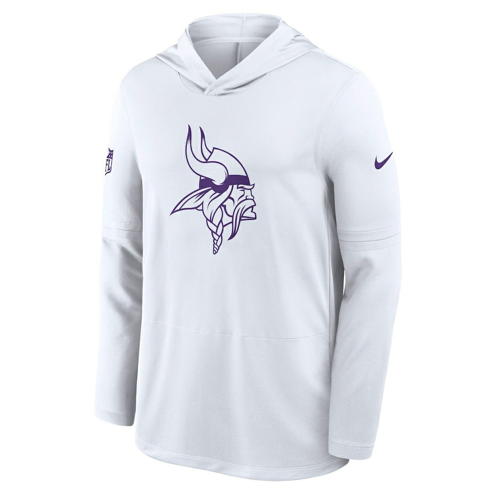 Minnesota Vikings Sideline Option Read Dri-FIT Long Sleeve Hoodie T-Shirt  - White - Nike