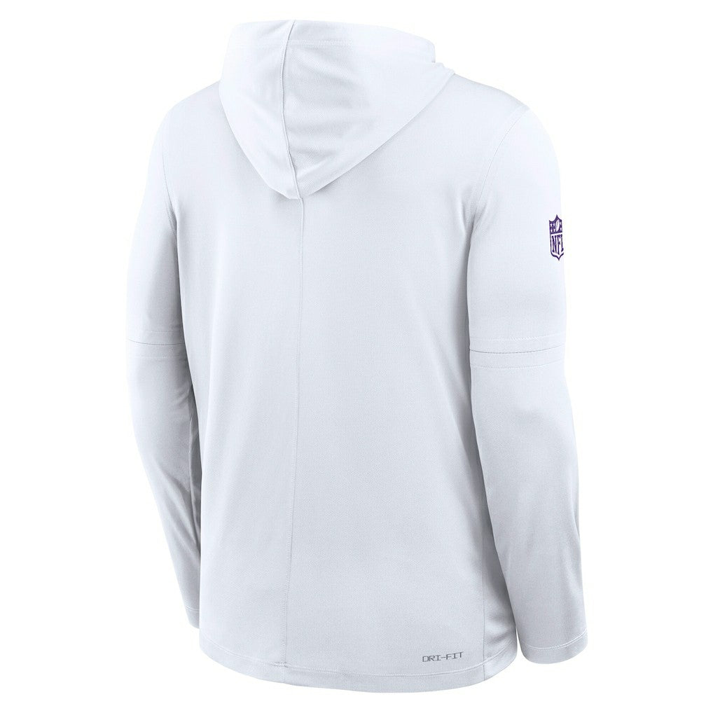 Minnesota Vikings Sideline Option Read Dri-FIT Long Sleeve Hoodie T-Shirt  - White - Nike