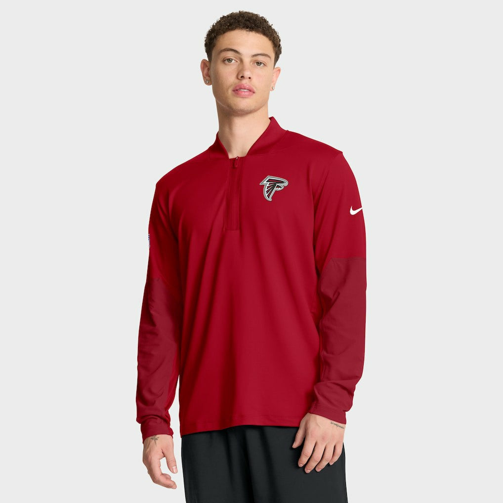 Atlanta Falcons Sideline Dri-FIT Half-Zip Pullover - Red - Nike