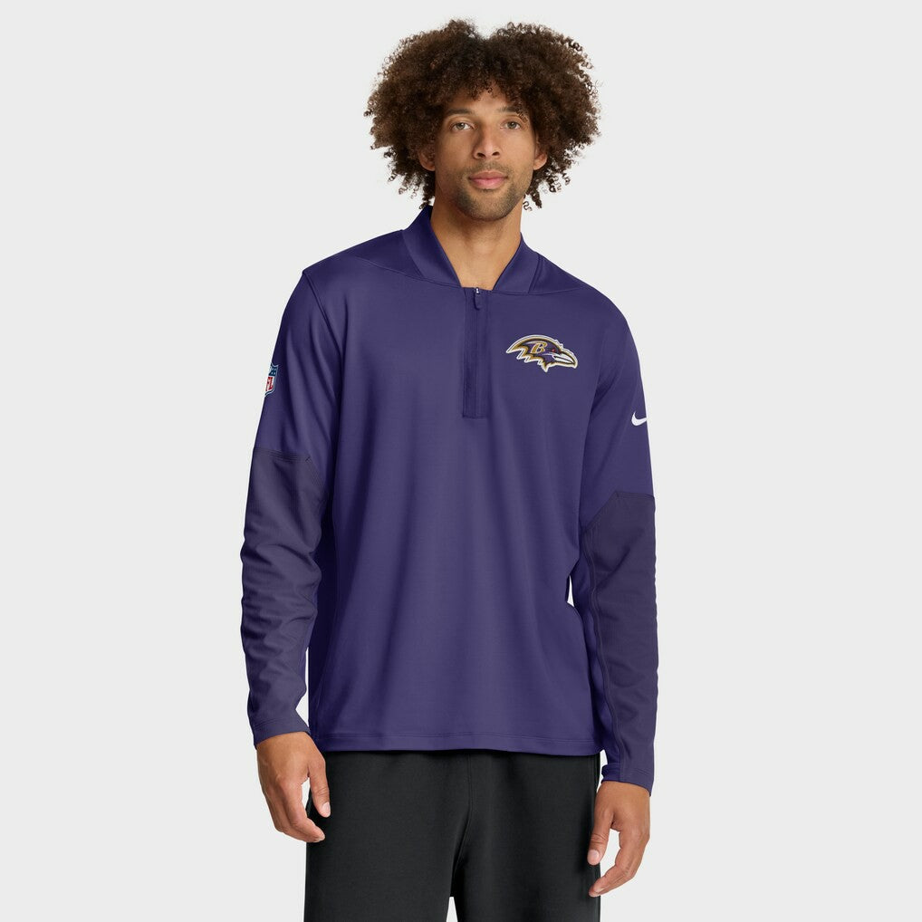 Baltimore Ravens Sideline Dri-FIT Half-Zip Pullover - Purple - Nike
