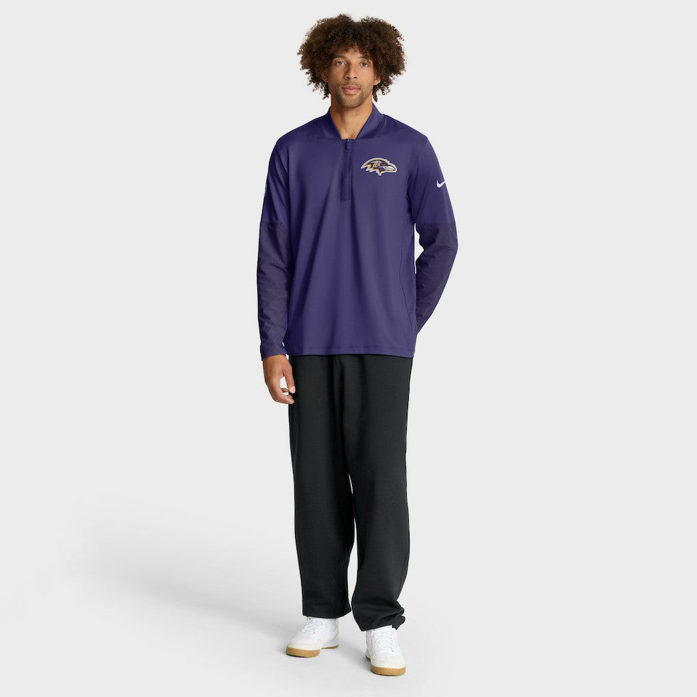 Baltimore Ravens Sideline Dri-FIT Half-Zip Pullover - Purple - Nike