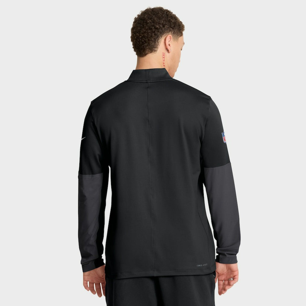 Carolina Panthers Sideline Dri-FIT Half-Zip Pullover - Black - Nike