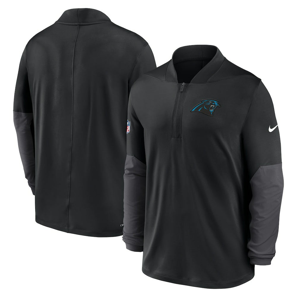 Carolina Panthers Sideline Dri-FIT Half-Zip Pullover - Black - Nike