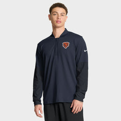 Chicago Bears Sideline Dri-FIT Half-Zip Pullover - Navy - Nike