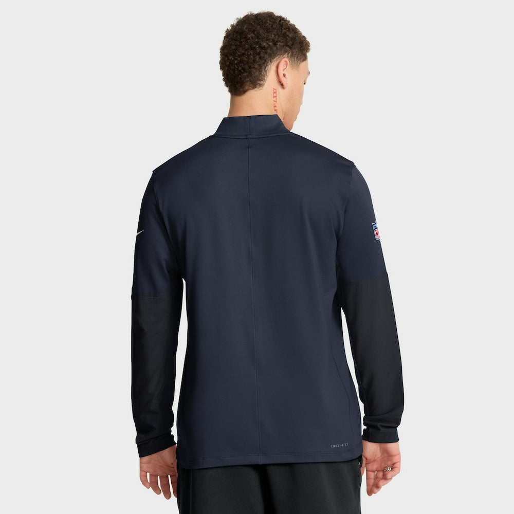 Chicago Bears Sideline Dri-FIT Half-Zip Pullover - Navy - Nike