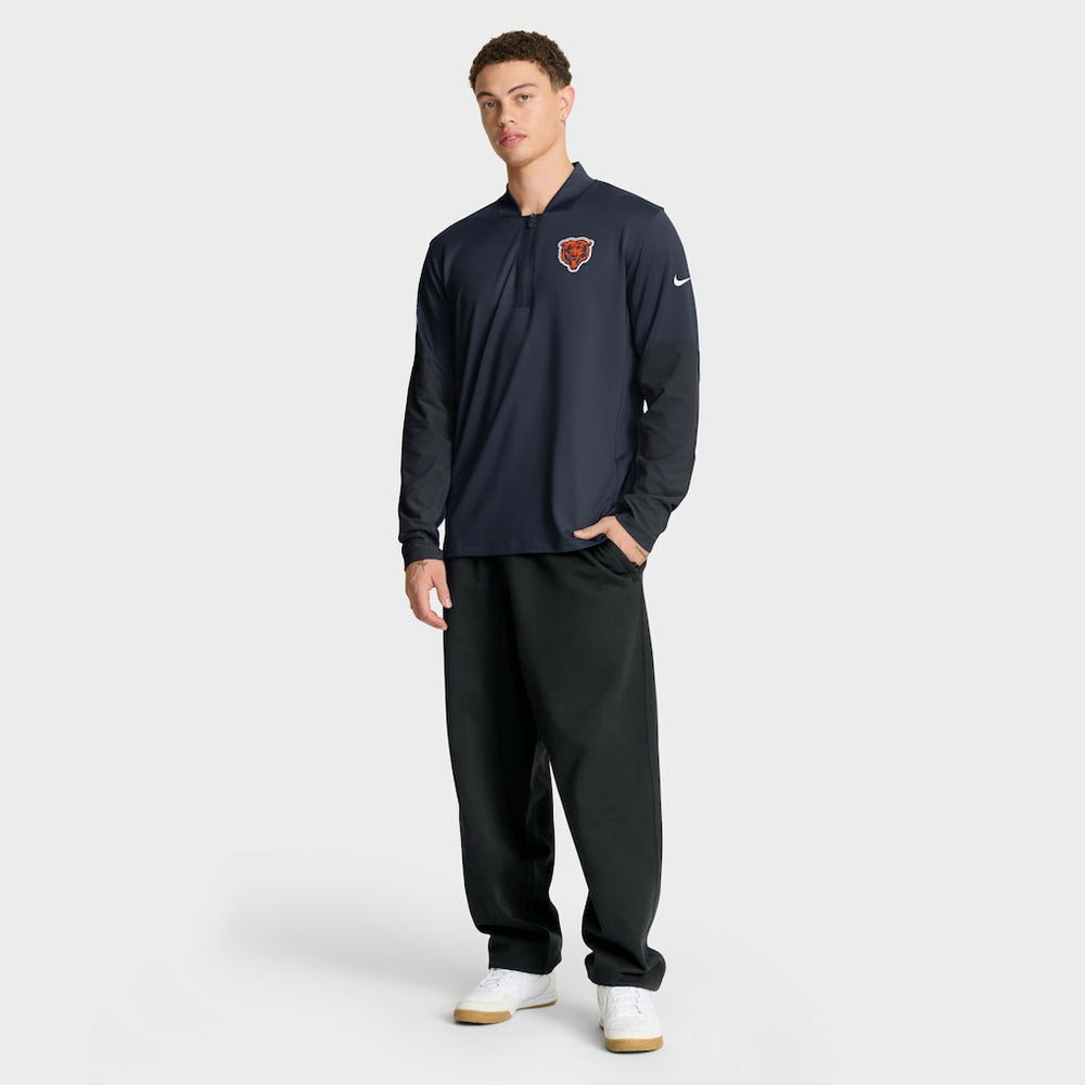 Chicago Bears Sideline Dri-FIT Half-Zip Pullover - Navy - Nike