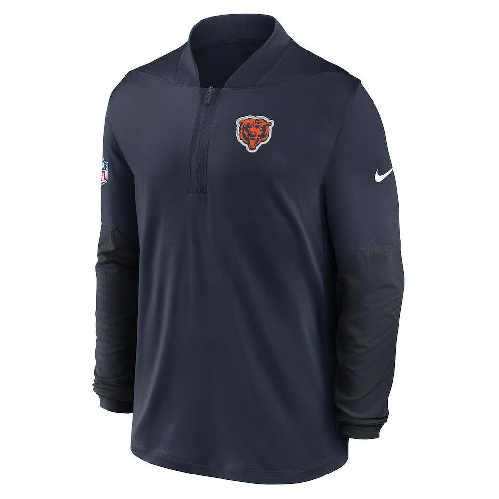 Chicago Bears Sideline Dri-FIT Half-Zip Pullover - Navy - Nike