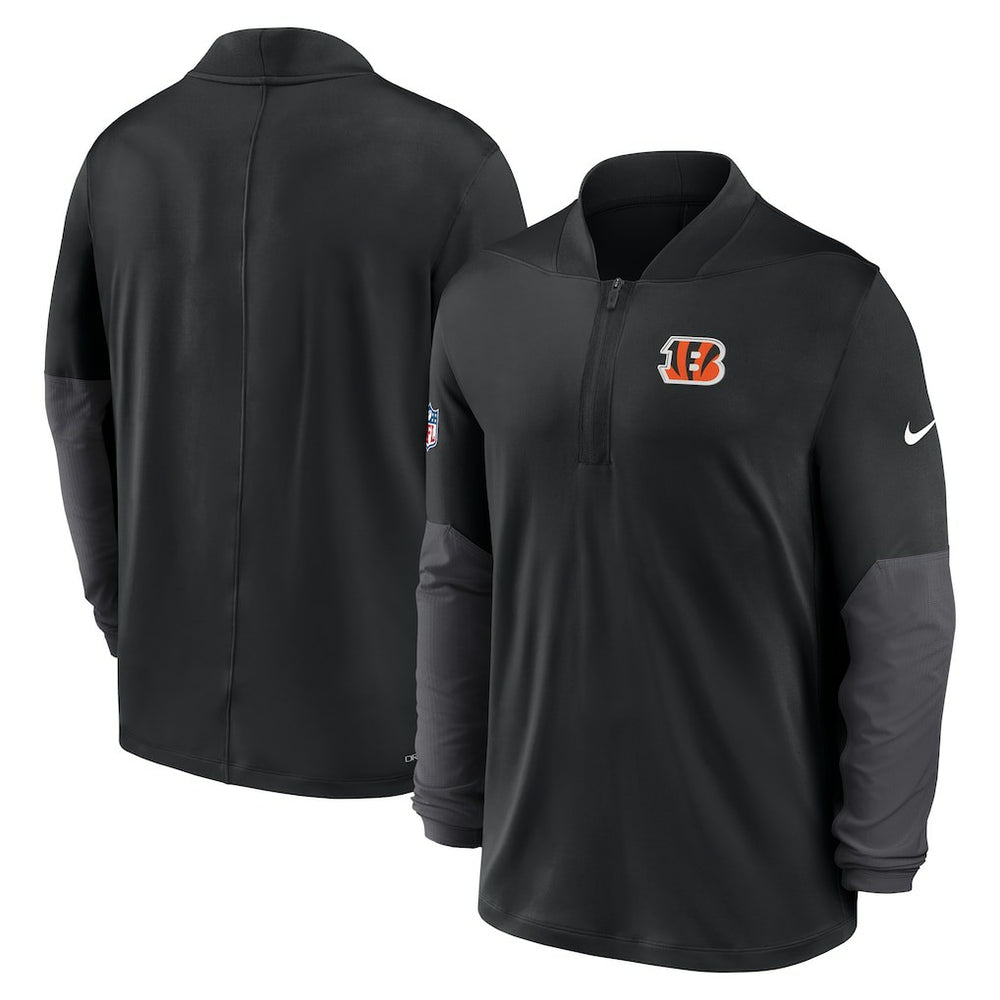 Cincinnati Bengals Sideline Dri-FIT Half-Zip Pullover - Black - Nike