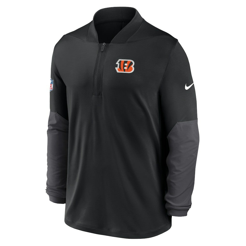 Cincinnati Bengals Sideline Dri-FIT Half-Zip Pullover - Black - Nike