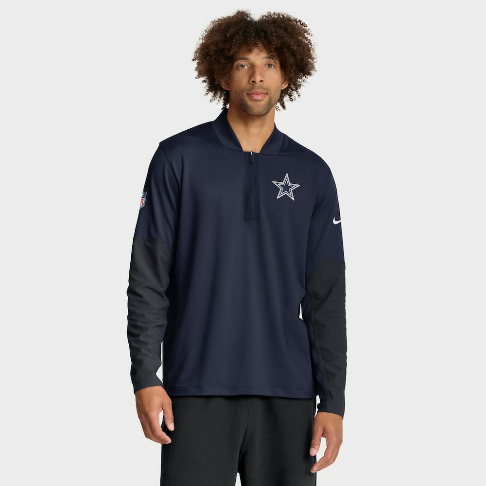 Dallas Cowboys Sideline Dri-FIT Half-Zip Pullover - Navy - Nike