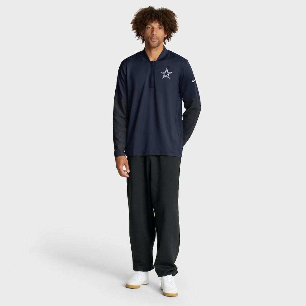 Dallas Cowboys Sideline Dri-FIT Half-Zip Pullover - Navy - Nike
