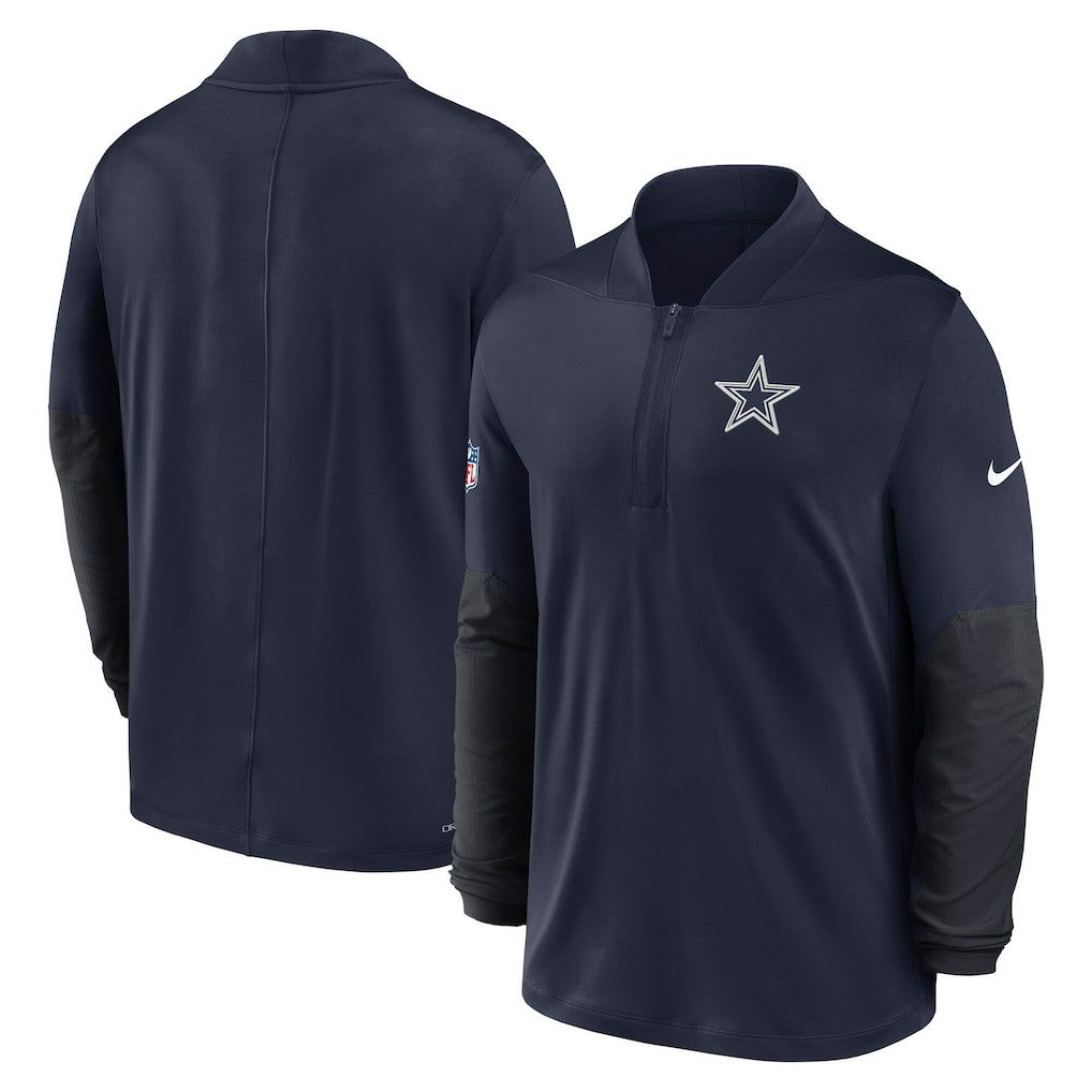 Dallas Cowboys Sideline Dri-FIT Half-Zip Pullover - Navy - Nike