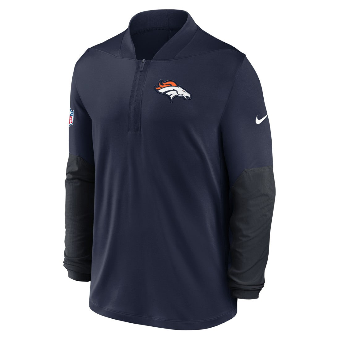 Denver Broncos Sideline Dri-FIT Half-Zip Pullover - Navy - Nike