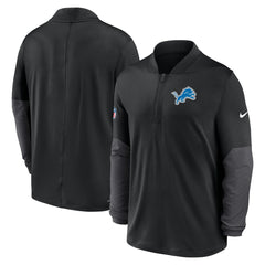 Detroit Lions Sideline Dri-FIT Half-Zip Pullover - Black - Nike