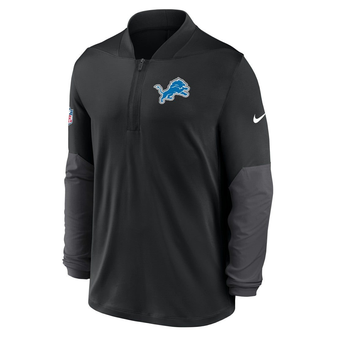 Detroit Lions Sideline Dri-FIT Half-Zip Pullover - Black - Nike