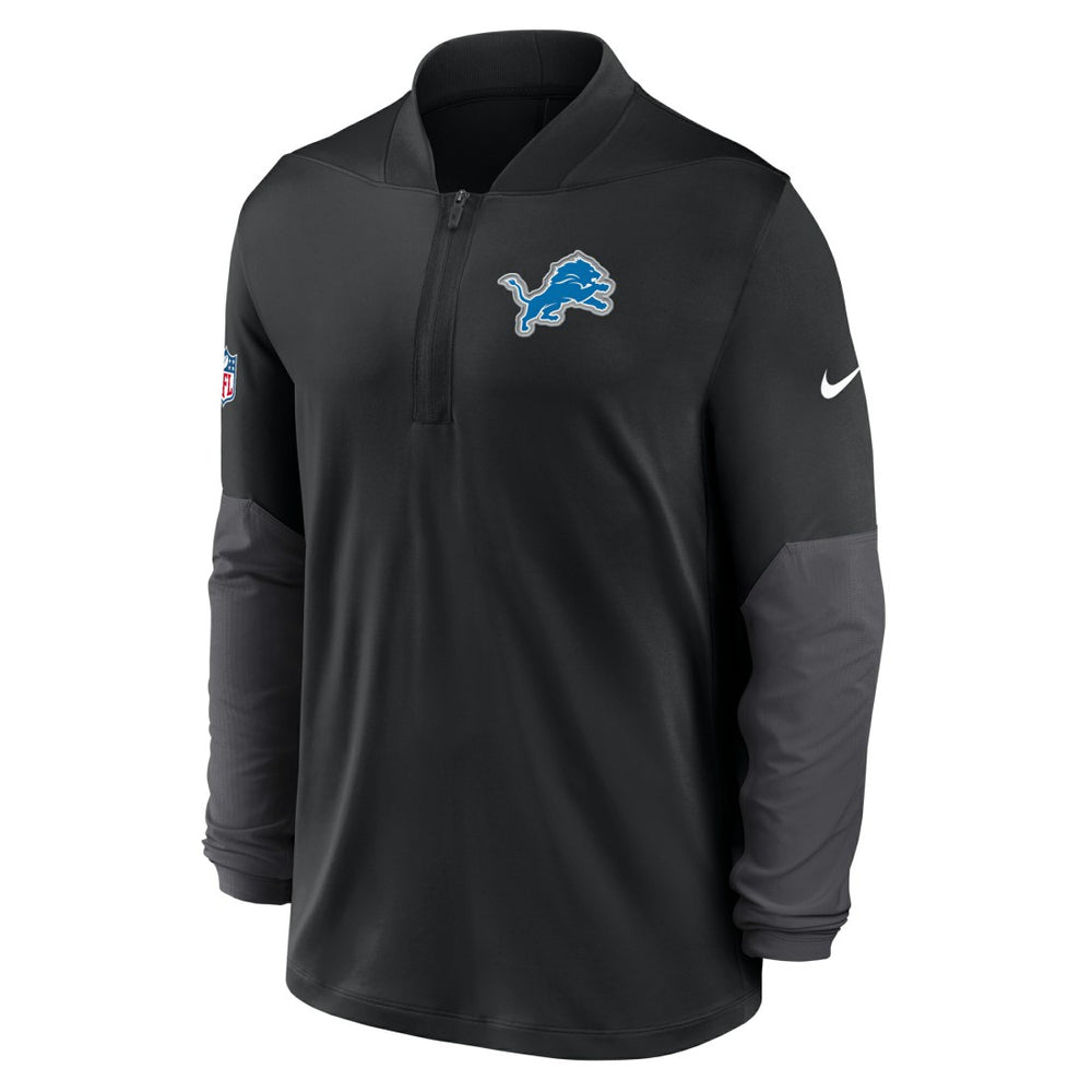 Detroit Lions Sideline Dri-FIT Half-Zip Pullover - Black - Nike