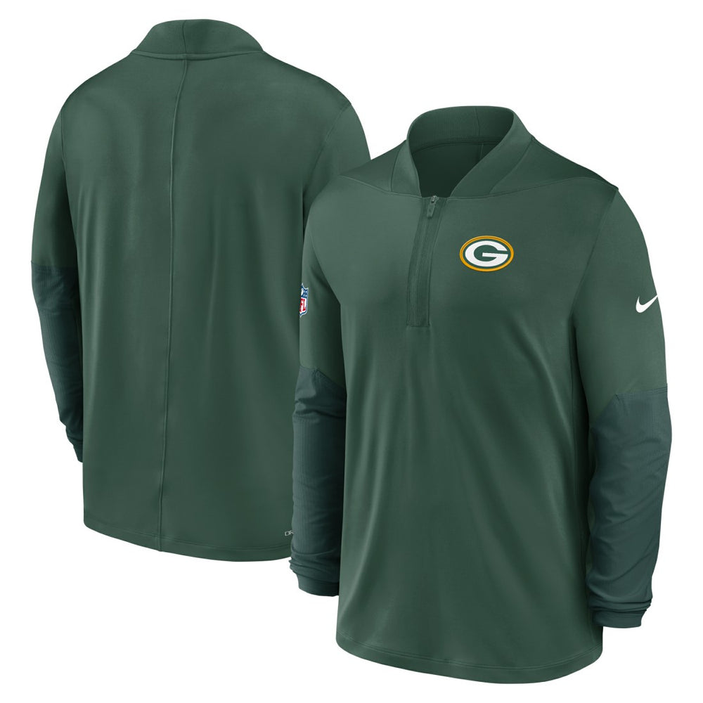 Green Bay Packers Sideline Dri-FIT Half-Zip Pullover - Green - Nike
