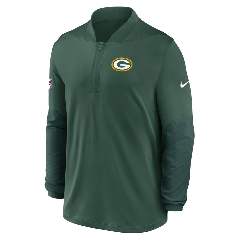 Green Bay Packers Sideline Dri-FIT Half-Zip Pullover - Green - Nike