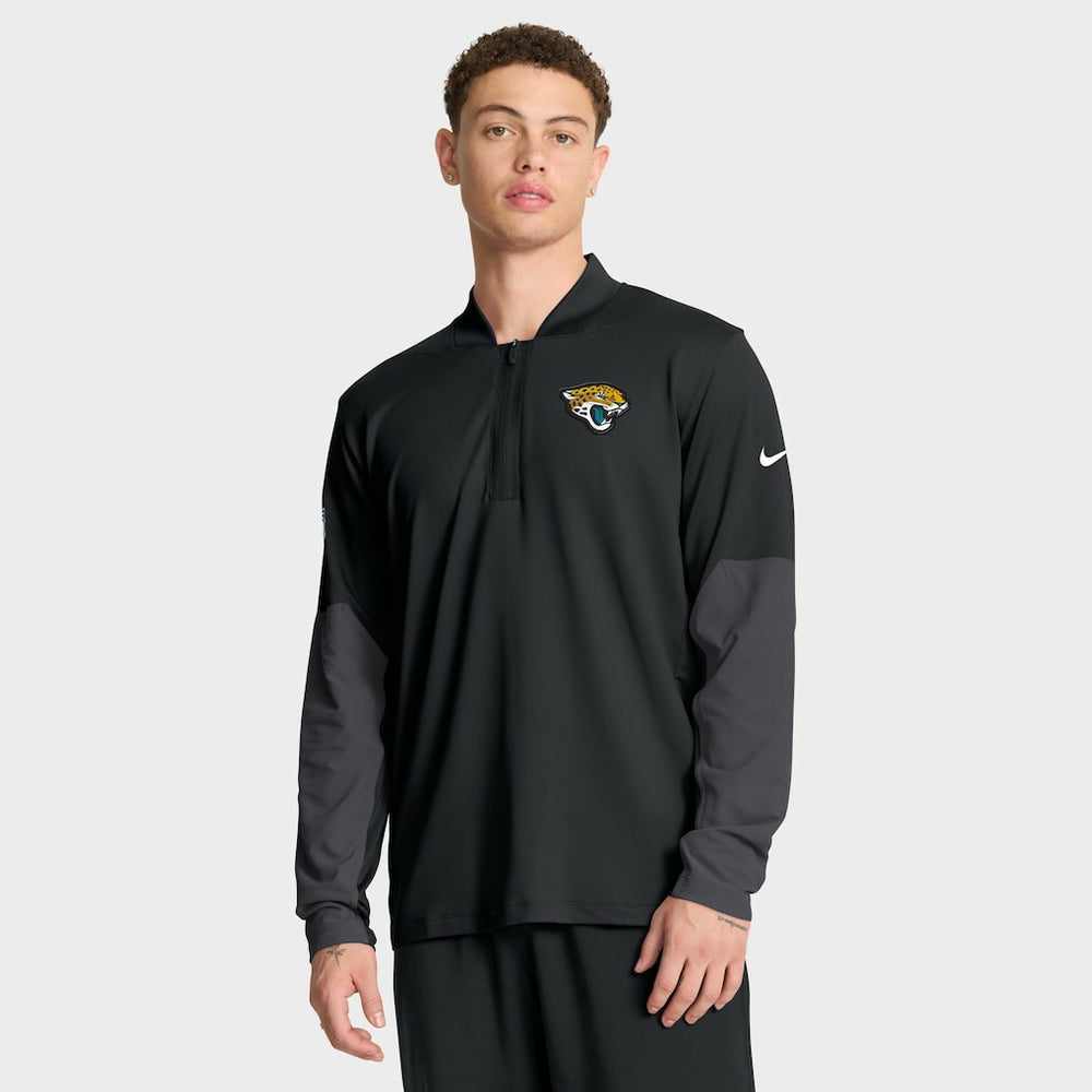 Jacksonville Jaguars Sideline Dri-FIT Half-Zip Pullover - Black - Nike