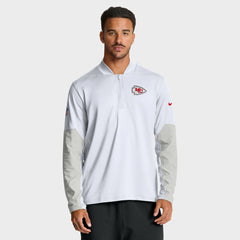 Kansas City Chiefs Sideline Dri-FIT Half-Zip Pullover - White - Nike