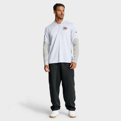 Kansas City Chiefs Sideline Dri-FIT Half-Zip Pullover - White - Nike