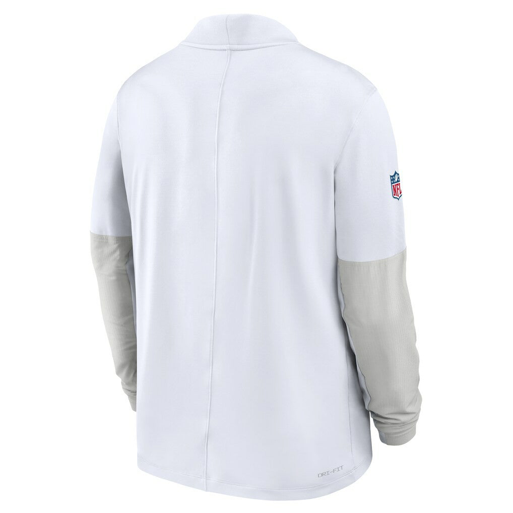 Kansas City Chiefs Sideline Dri-FIT Half-Zip Pullover - White - Nike