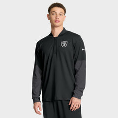 Las Vegas Raiders Sideline Dri-FIT Half-Zip Pullover - Black - Nike