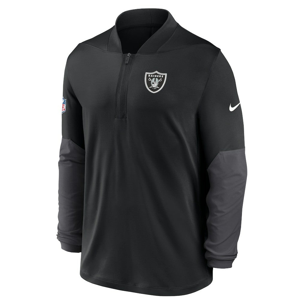 Las Vegas Raiders Sideline Dri-FIT Half-Zip Pullover - Black - Nike