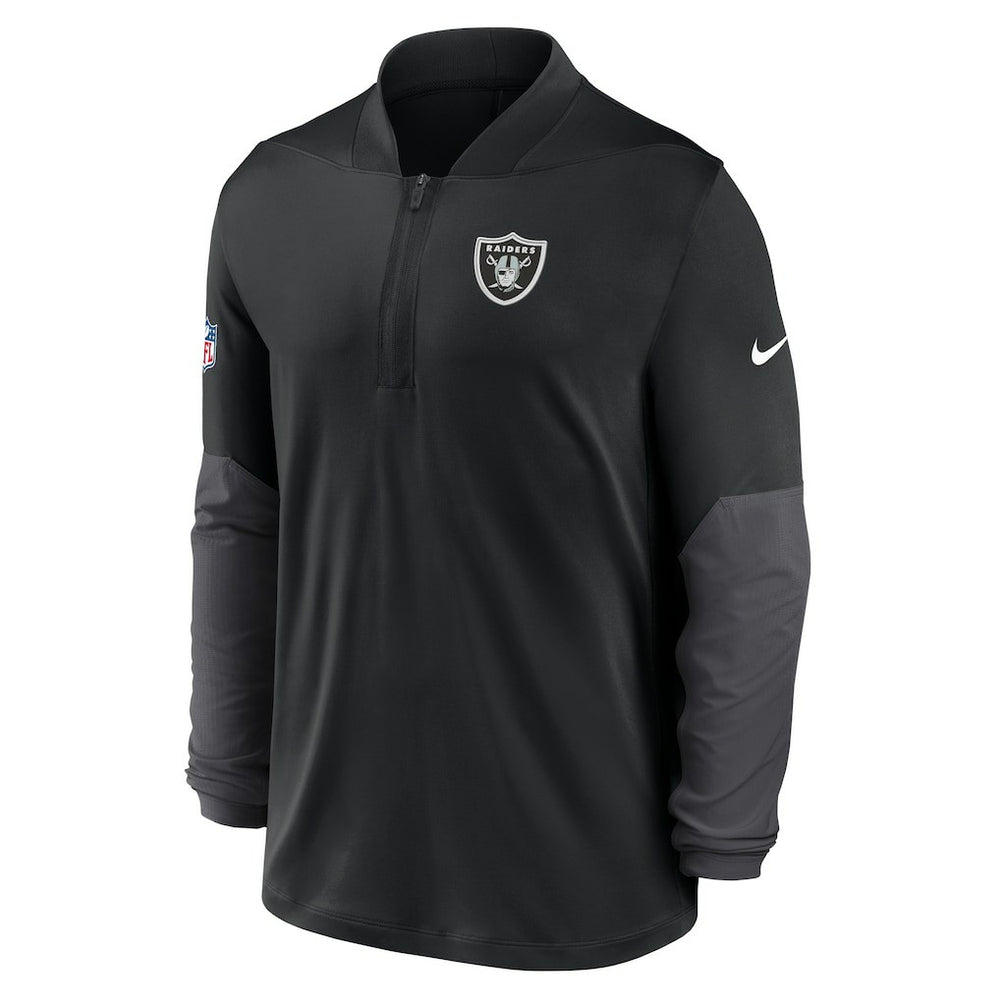 Las Vegas Raiders Sideline Dri-FIT Half-Zip Pullover - Black - Nike