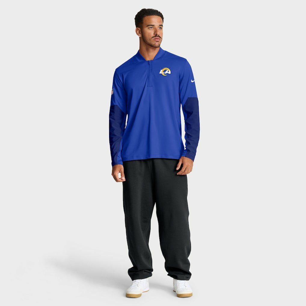 Los Angeles Rams Sideline Dri-FIT Half-Zip Pullover - Royal - Nike
